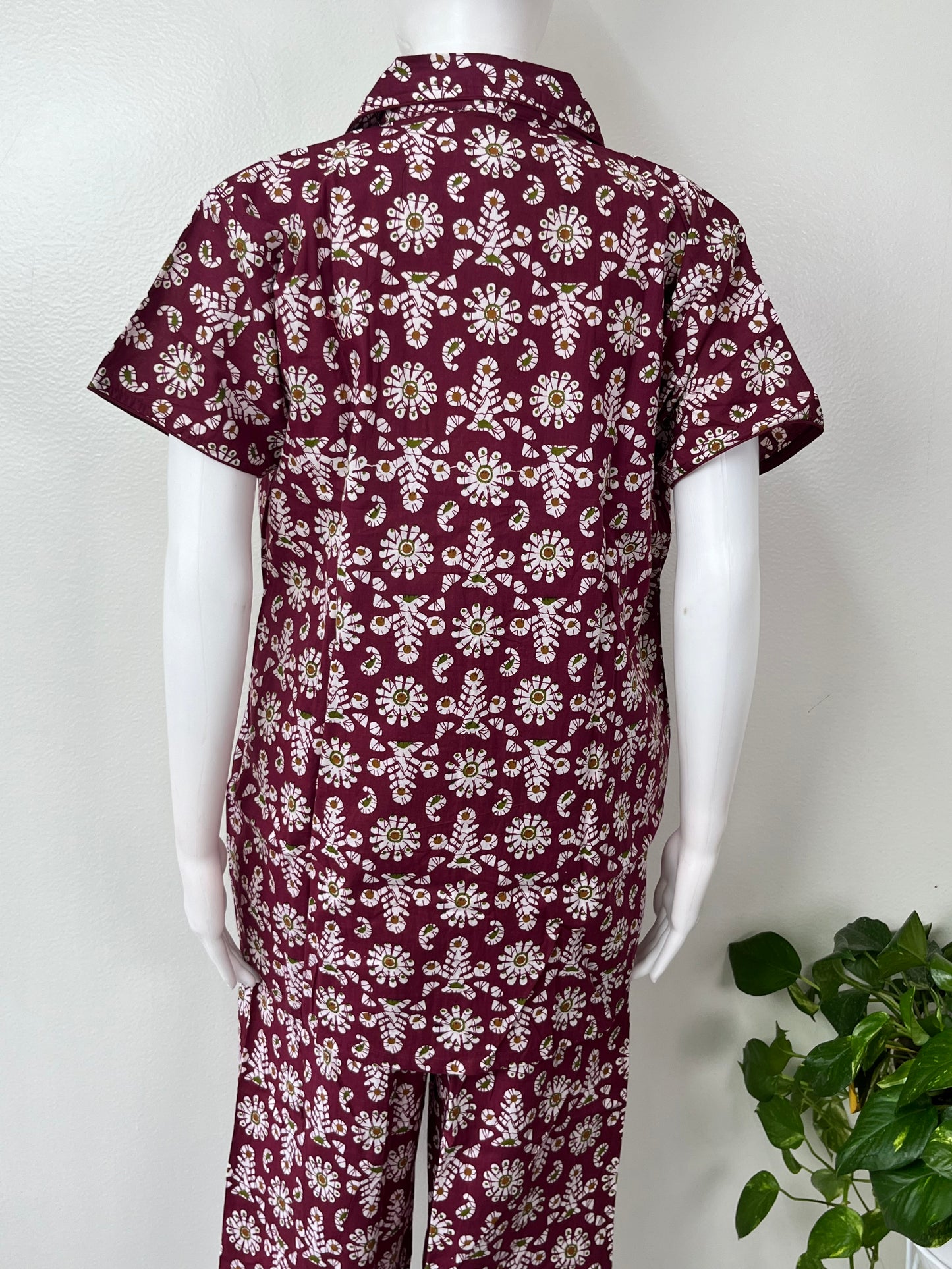 Everyday Cotton Nightwear- Button Top & Bottom Set