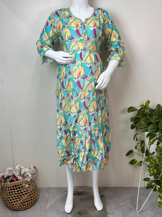 Pregnancy and Nursing Rayon Fabric Gown