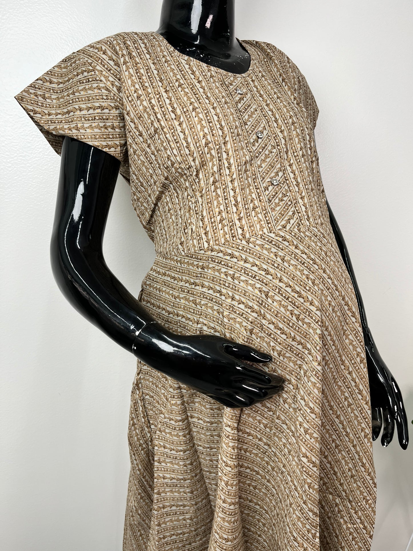 Pure Cotton Beige Feeding Gown for Women