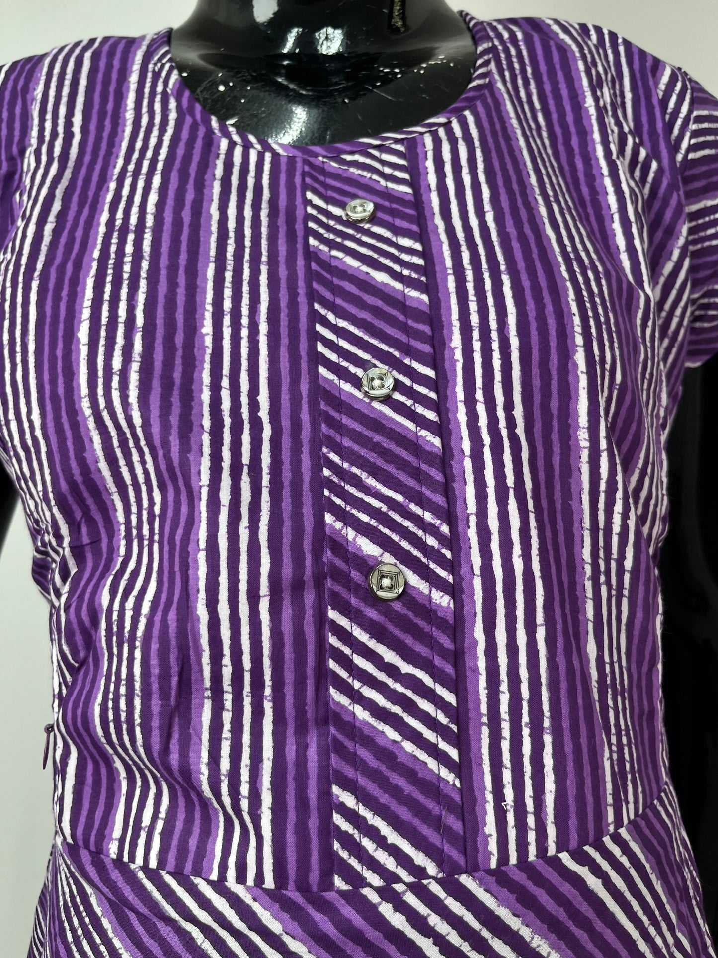 Purple Soft & Breathable Pure Cotton Maternity Gown