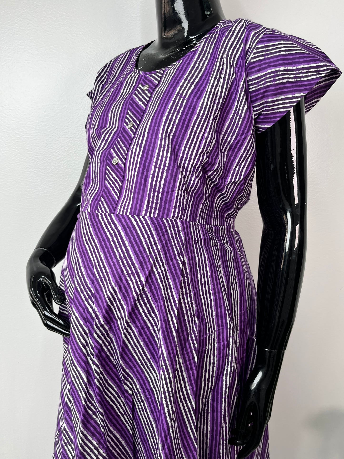 Purple Soft & Breathable Pure Cotton Maternity Gown