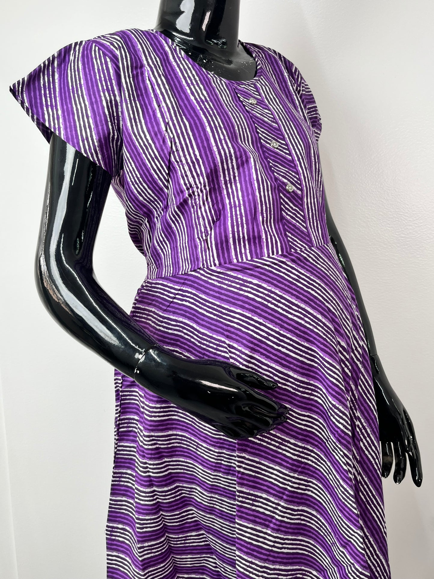 Purple Soft & Breathable Pure Cotton Maternity Gown