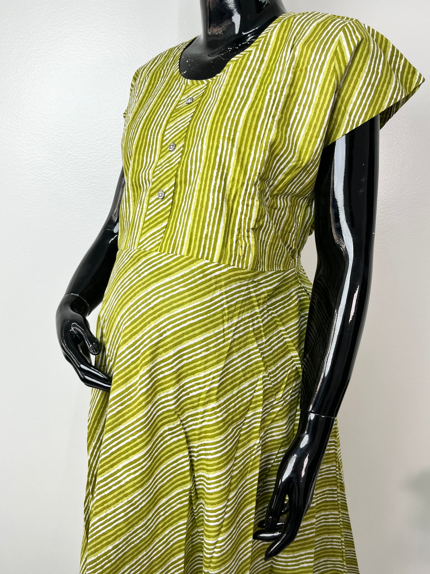 Pure Cotton Yellow Maternity Gown for Women