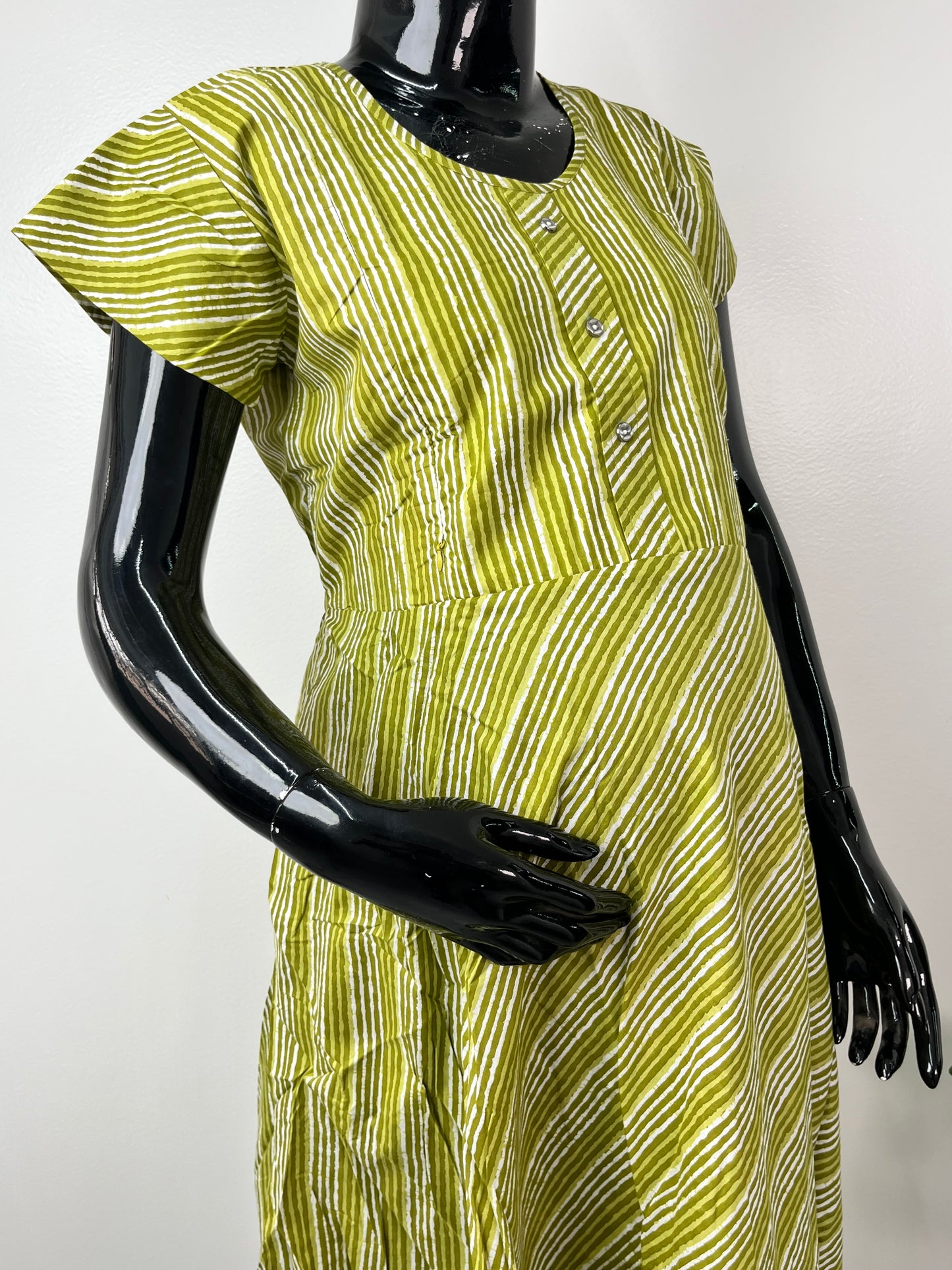 Pure Cotton Yellow Maternity Gown for Women