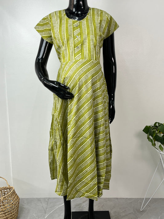 Pure Cotton Yellow Maternity Gown for Women