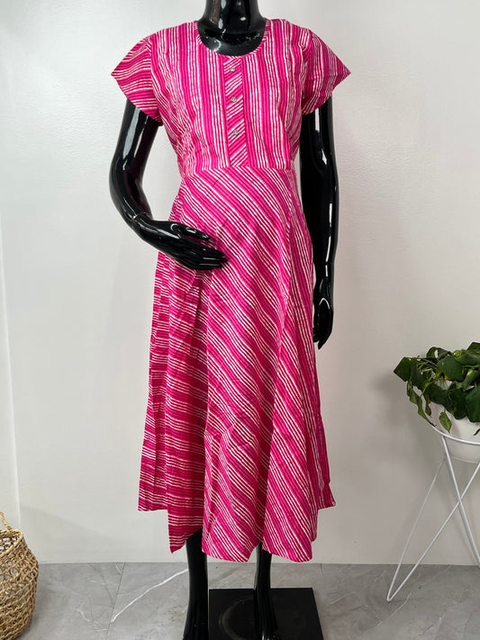 Comfort and Care Pink Pure Cotton Maternity Gown