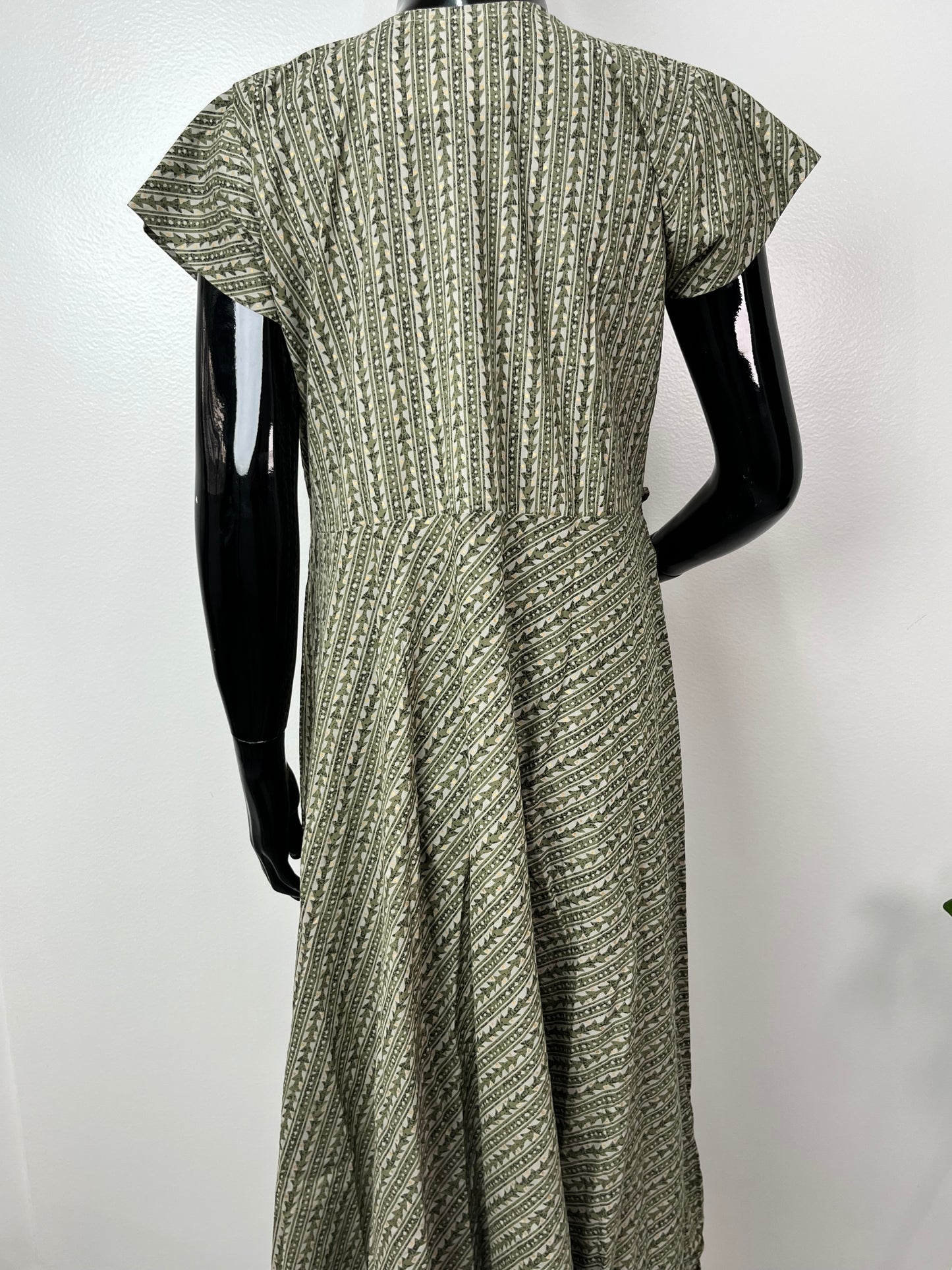 Olive Green Soft & Breathable Pure Cotton Maternity Gown