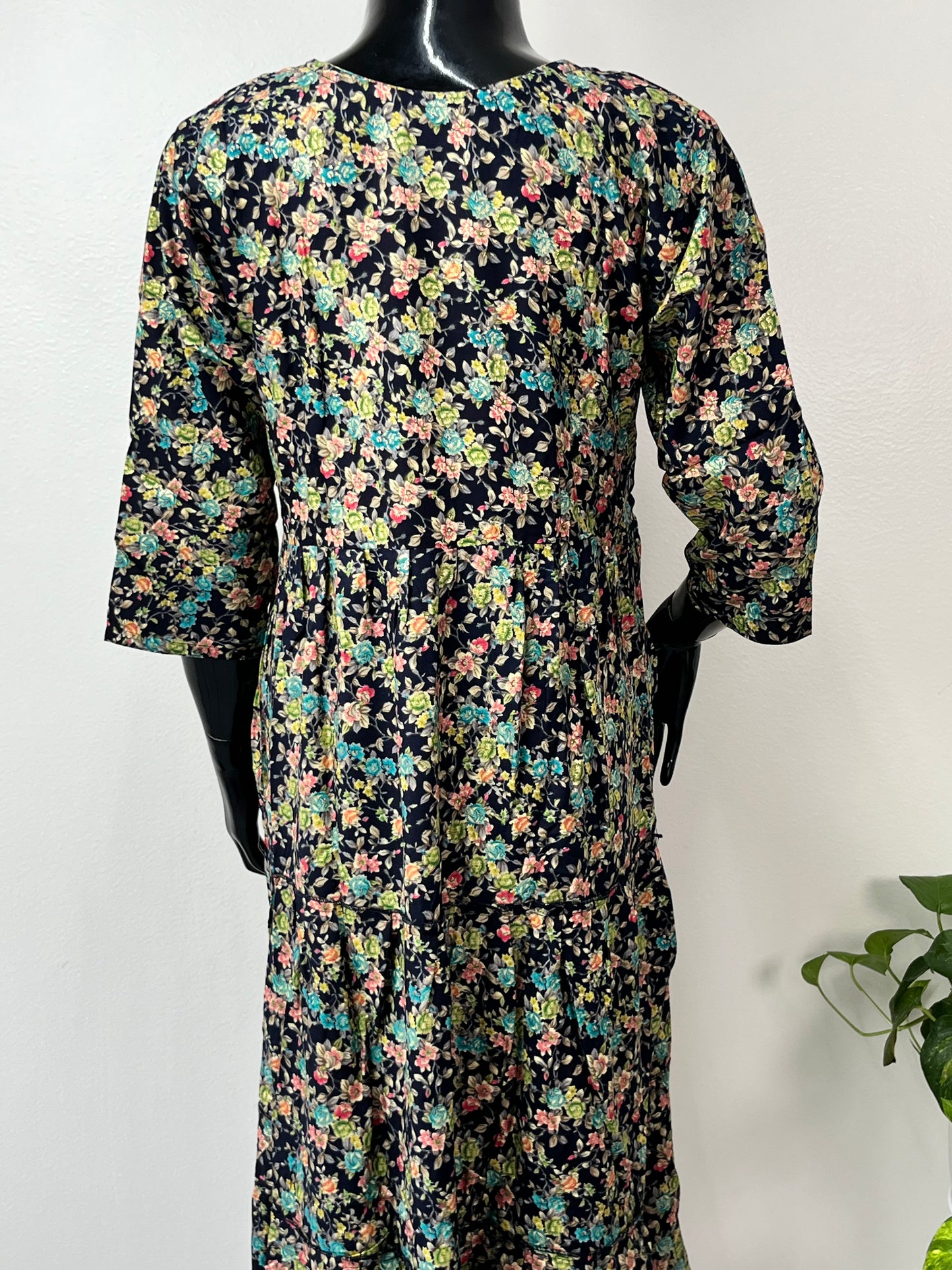Black Soft & Breathable Rayon Fabric Maternity Gown