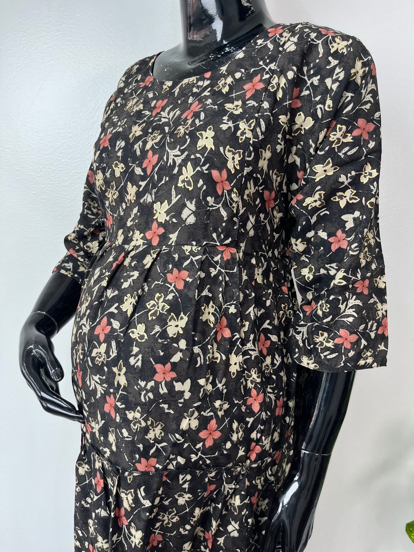 Black Maternity Rayon Bliss Gown