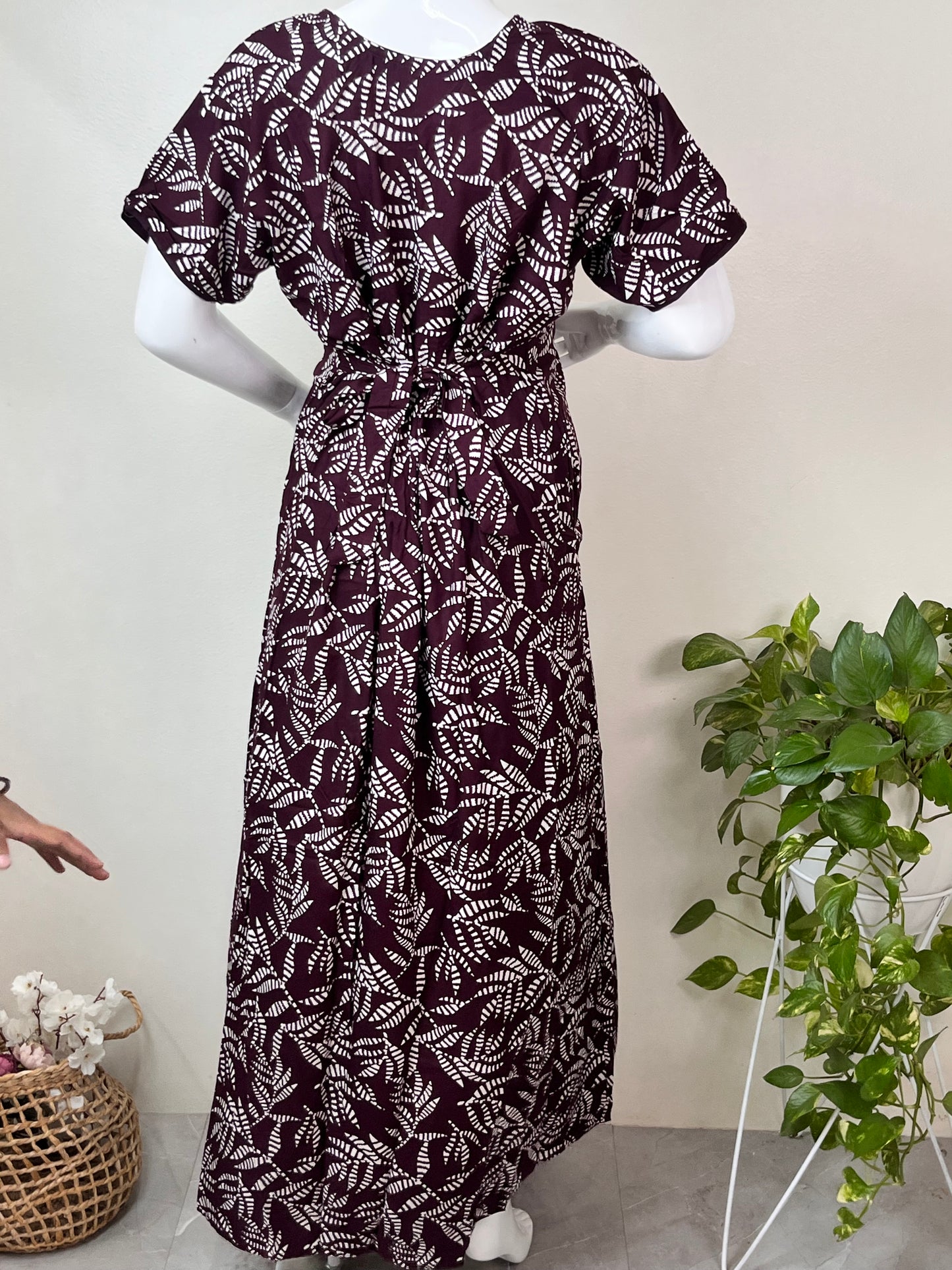 Rayon Fabric Maternity and Feeding Nighty for Women Daily Wear