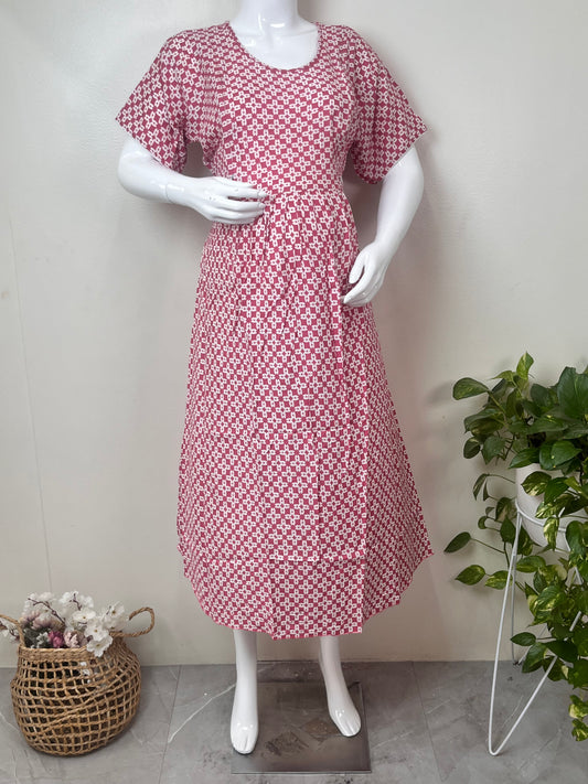 Baby Pink Maternity Rayon Fabric Bliss Gown