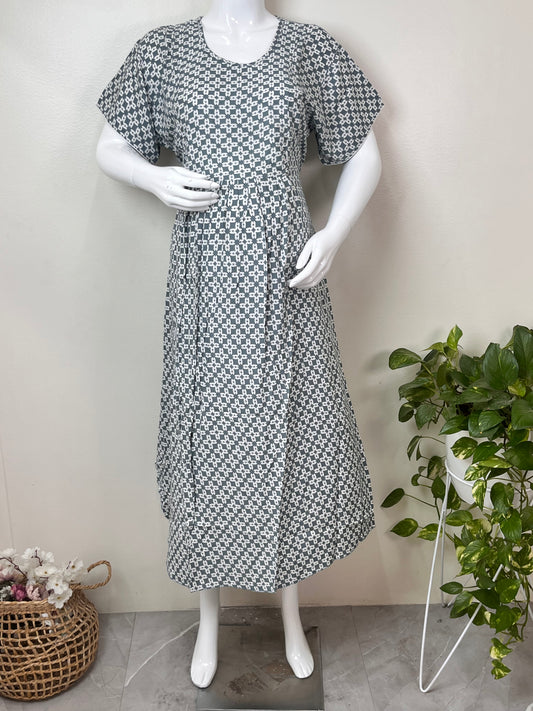 Gray Rayon Fabric Everyday Elegance Maternity Gown