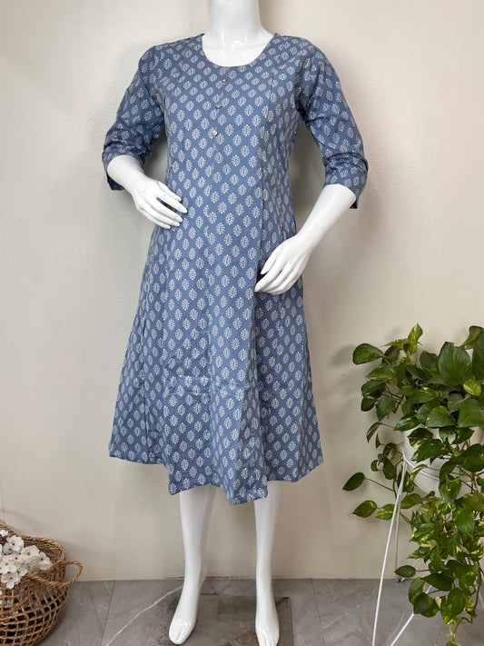 Women's Pure Cotton Feeding Kurti with Relaxed Fit