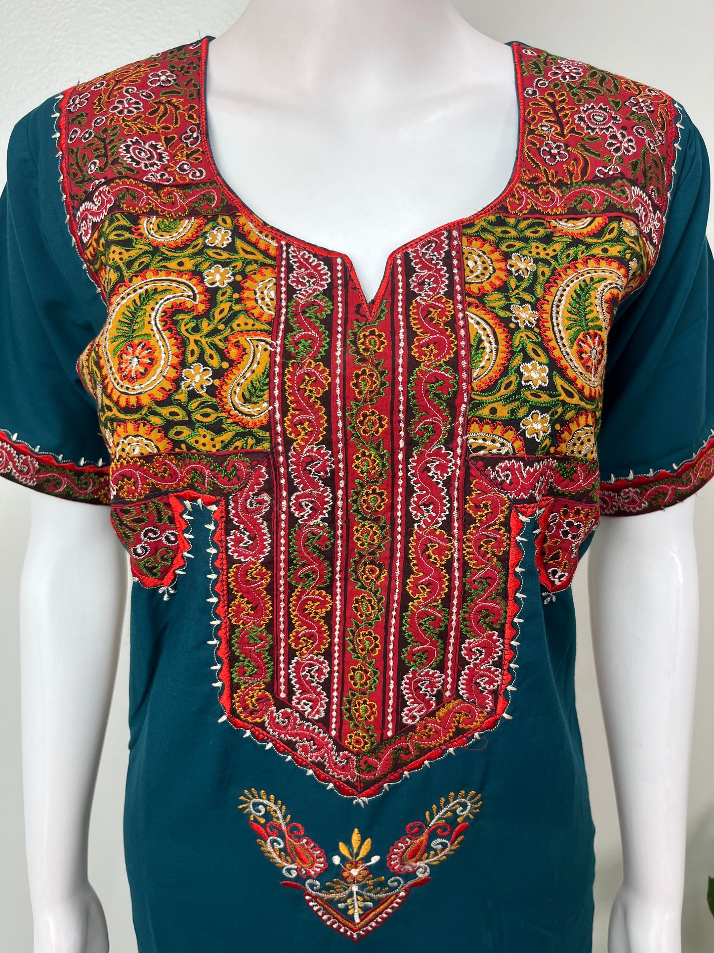 Teal Blue Premium Bizzylizzy Embroidered Nightgown