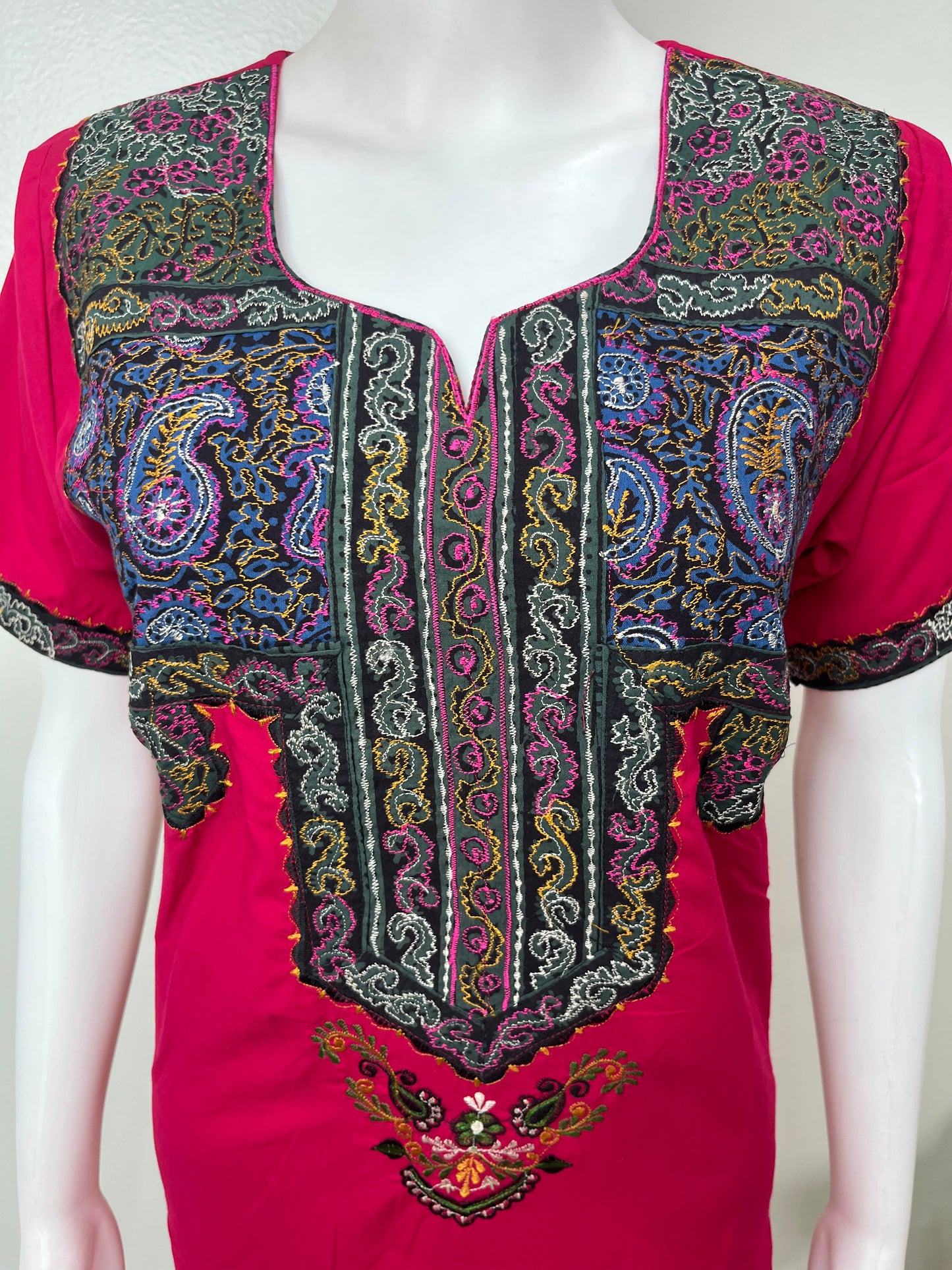 Hot Pink Graceful Bizzylizzy Nightgown with Embroidery