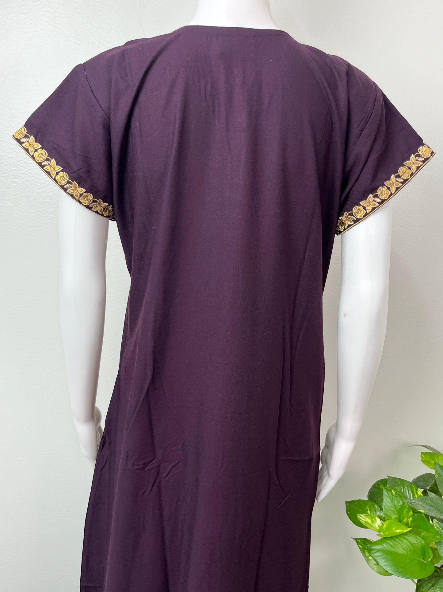 Purple Timeless Embroidered Bizzylizzy Nightgown