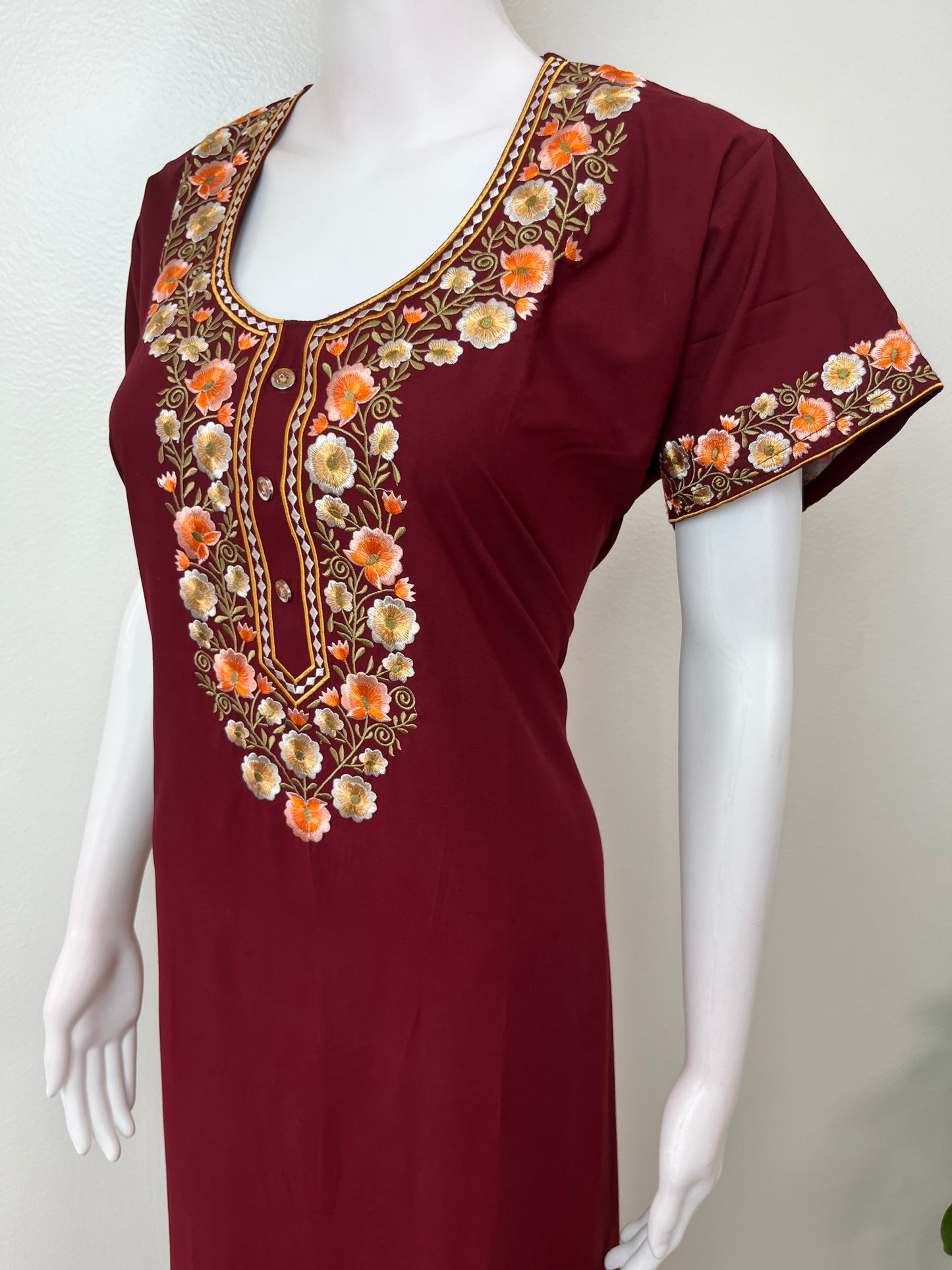 Maroon Classic Charm Bizzylizzy Nighty