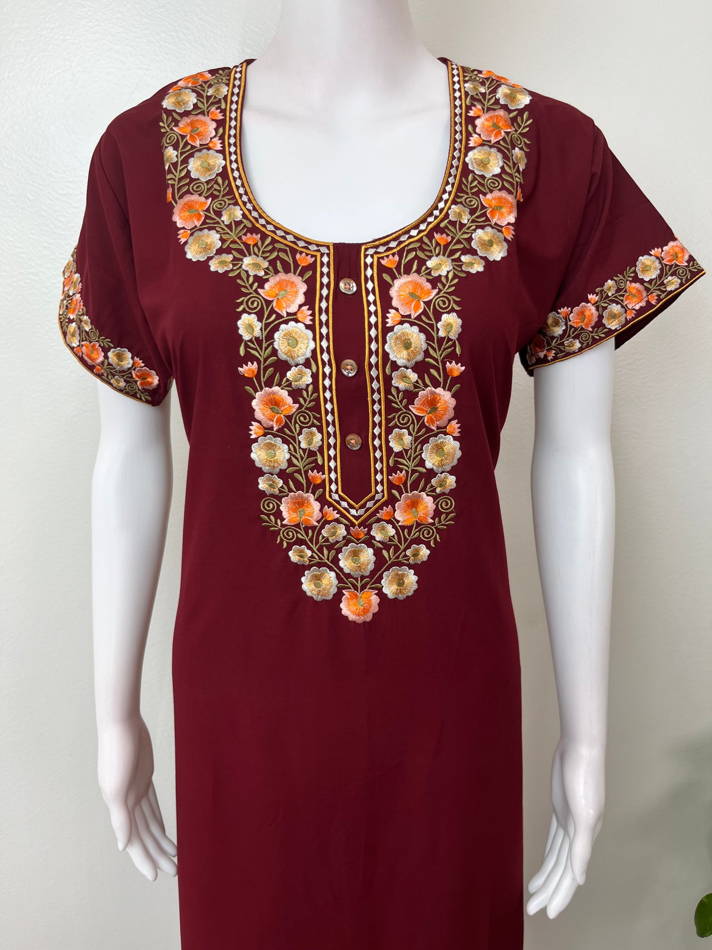Maroon Classic Charm Bizzylizzy Nighty