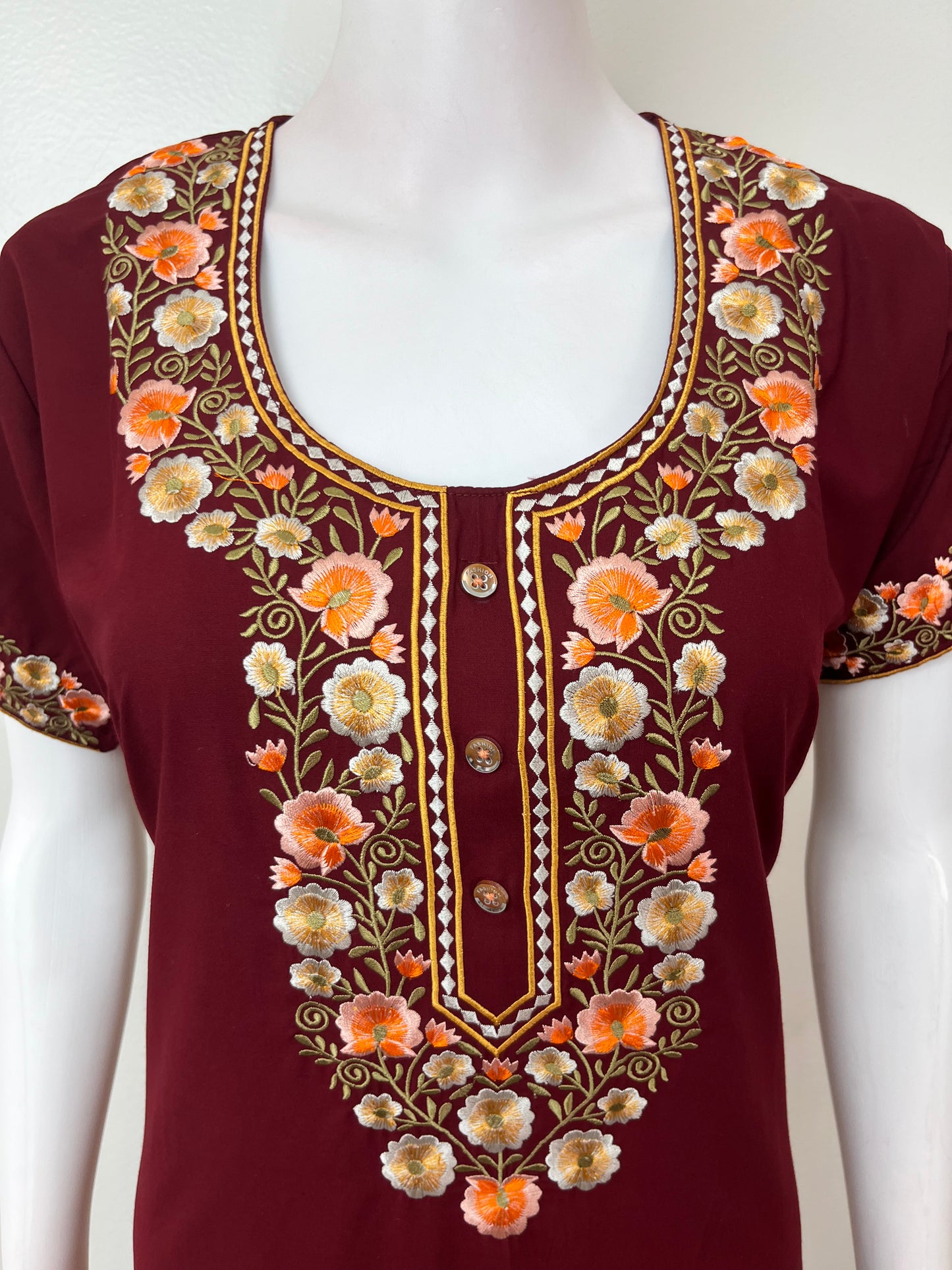 Maroon Classic Charm Bizzylizzy Nighty