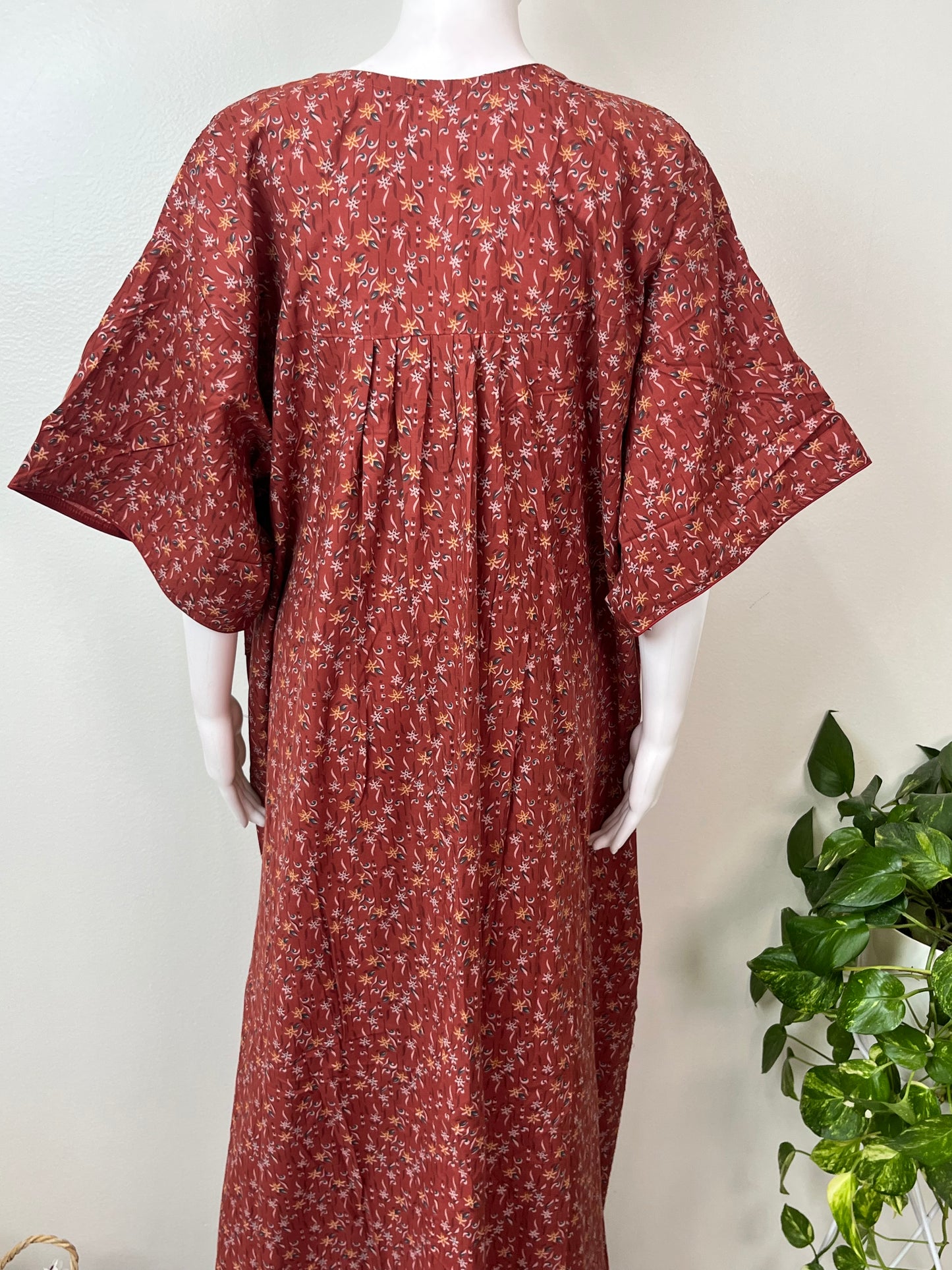 Maroon Bizzylizzy Fabric Women's Nighty