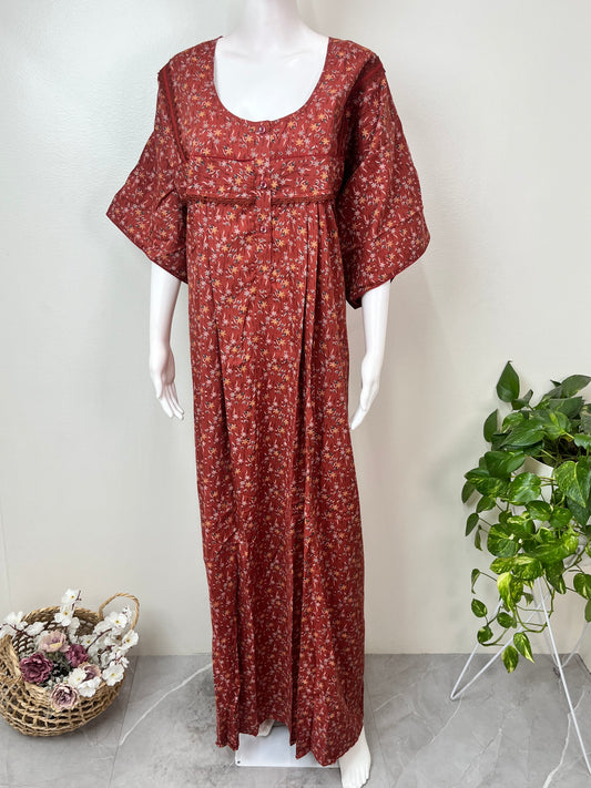 Maroon Bizzylizzy Fabric Women's Nighty