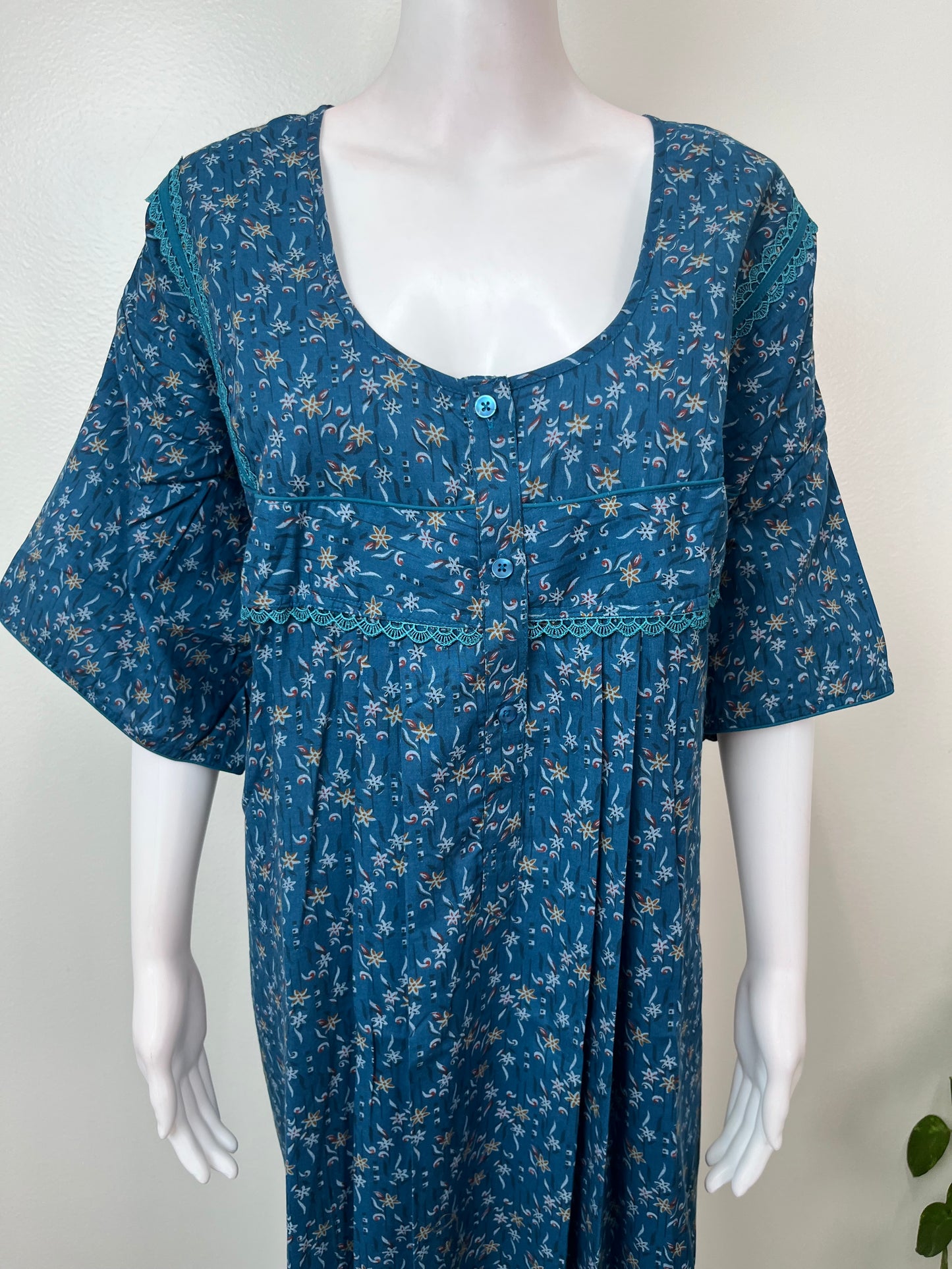 Navy Blue Pleated Bizzylizzy Nighty