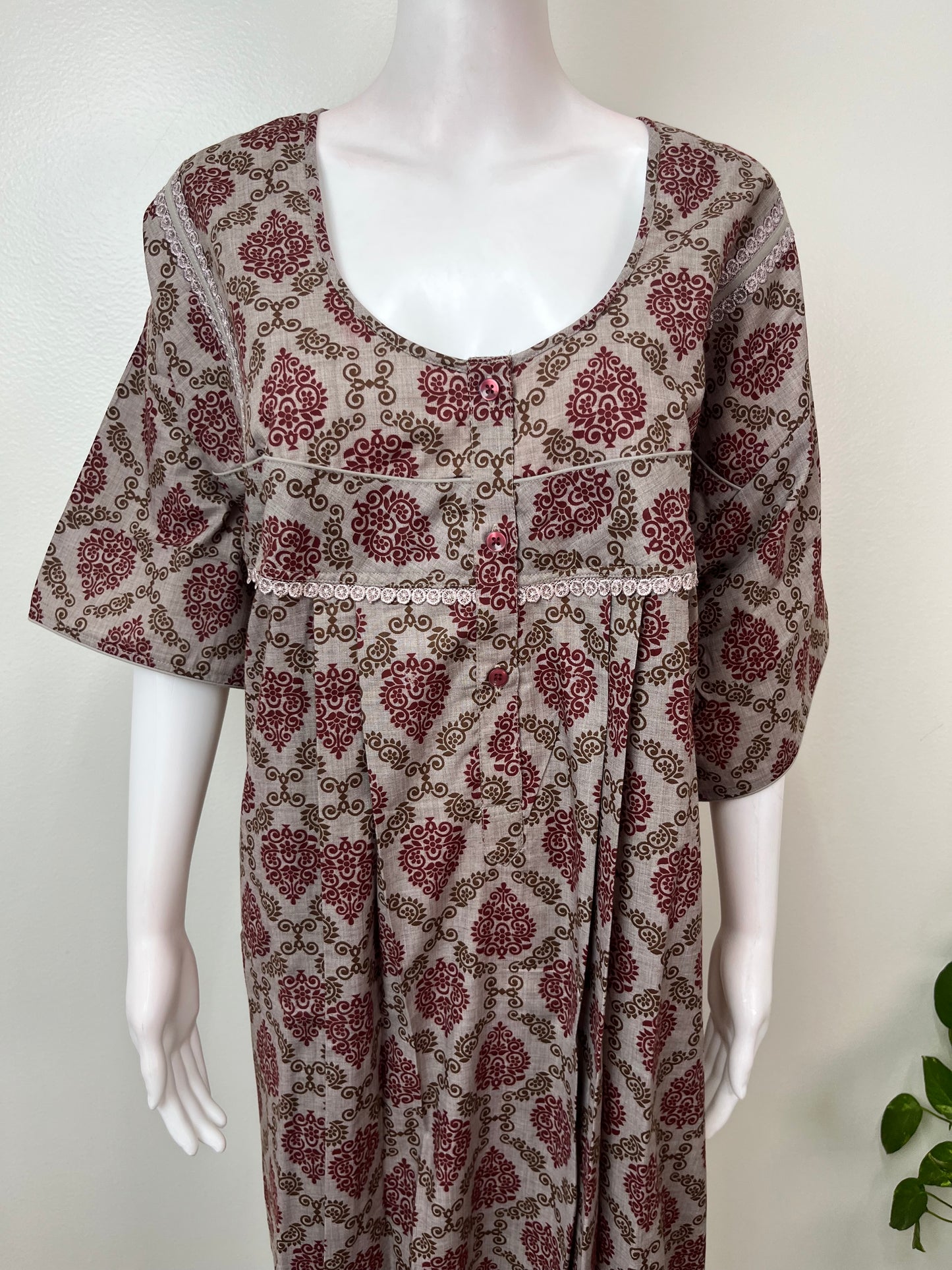 Brown Printed Bizzylizzy Nightgown
