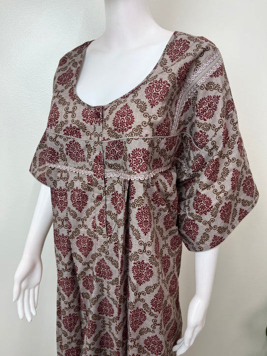 Brown Printed Bizzylizzy Nightgown