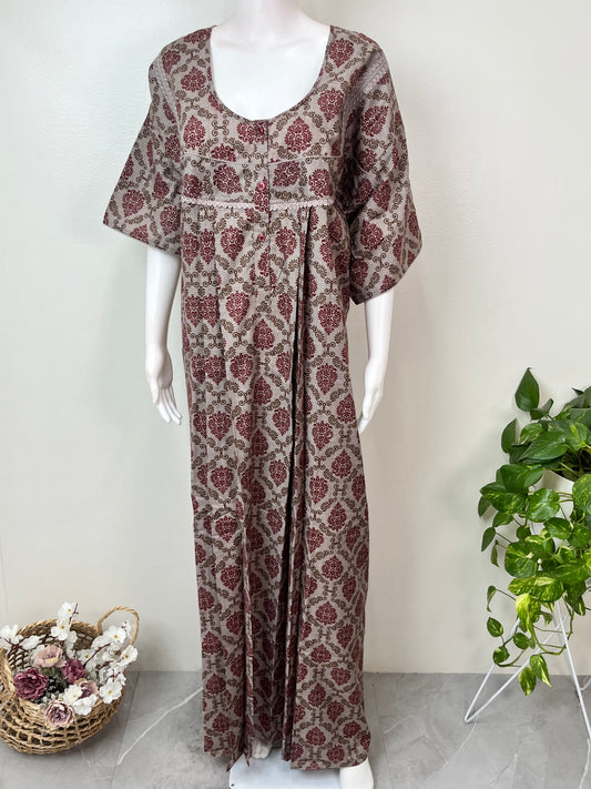 Brown Printed Bizzylizzy Nightgown