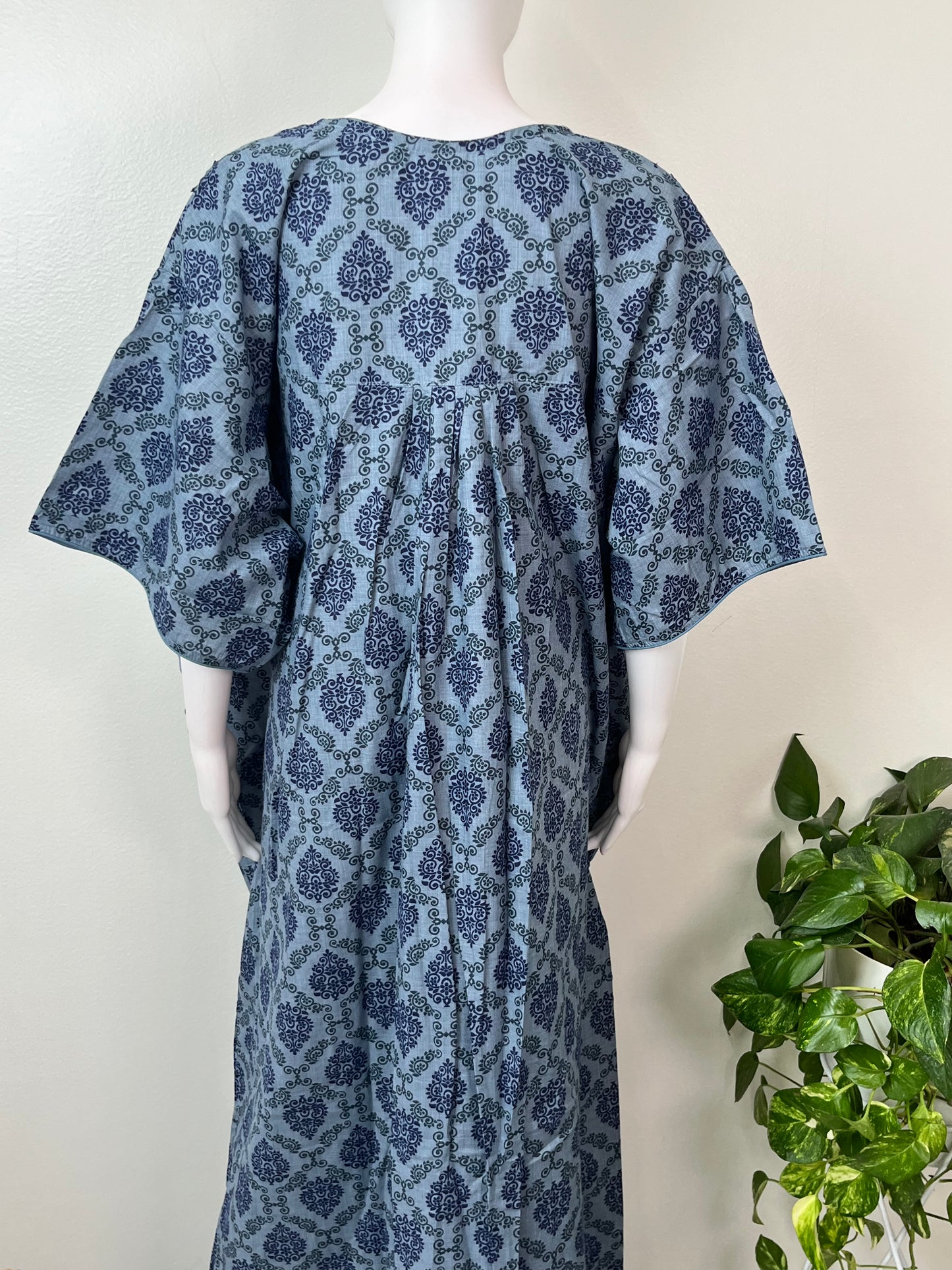 Blue Pleated Style Bizzylizzy Fabric Nightgown