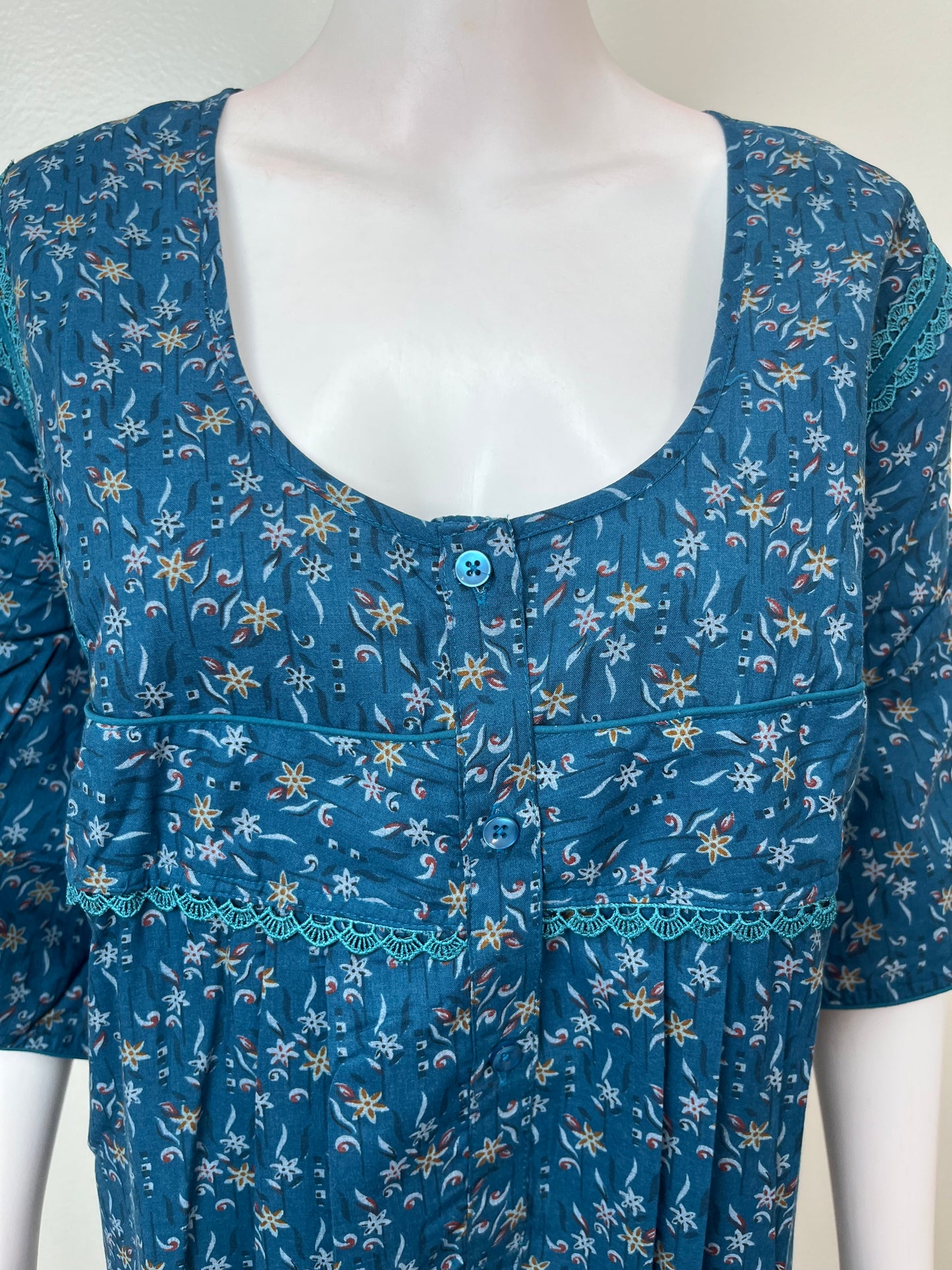 Navy Blue Pleated Bizzylizzy Nighty