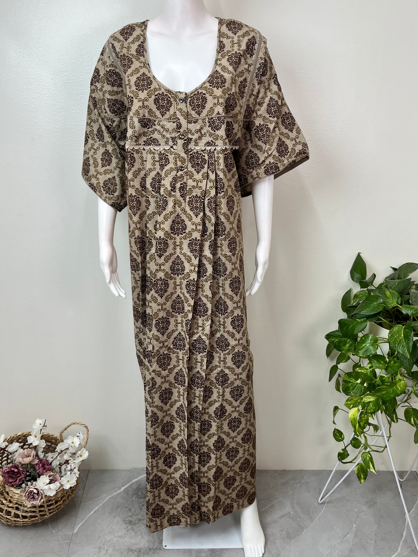 Printed Bizzylizzy Fabric Nightgown for Women