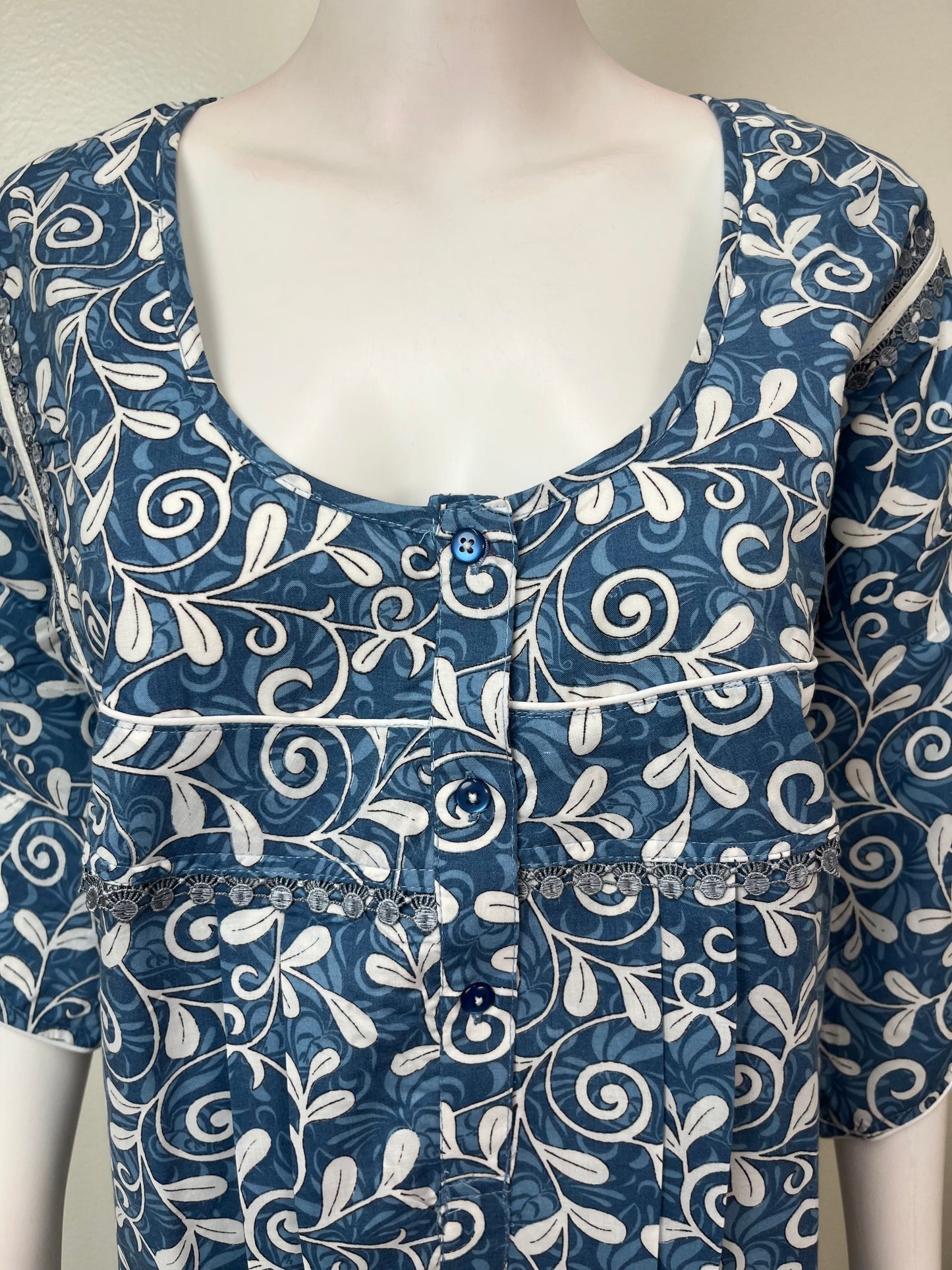 Blue Elegant Comfort Bizzylizzy Nighty