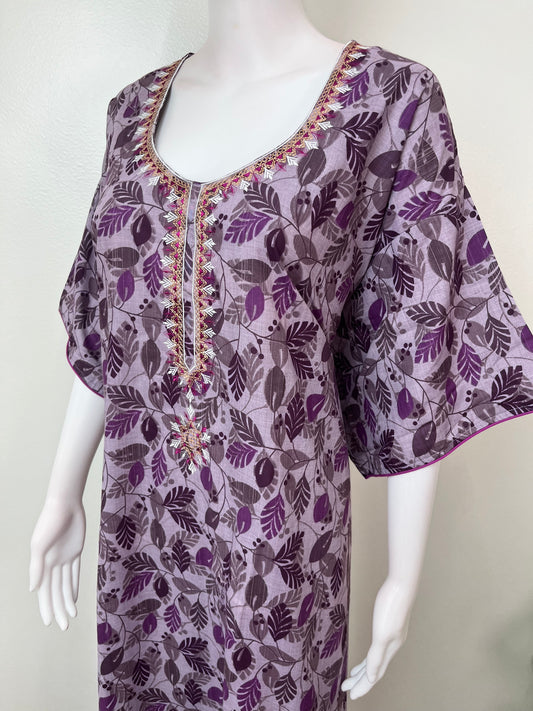 Purple Timeless Embroidered Bizzylizzy Nightgown