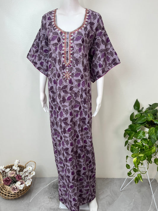 Purple Timeless Embroidered Bizzylizzy Nightgown