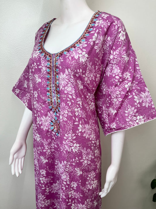 Purple Embroidered Bizzylizzy Nighty