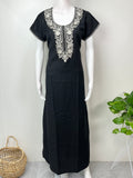 Black Soft & Stylish Spun Fabric Nighty