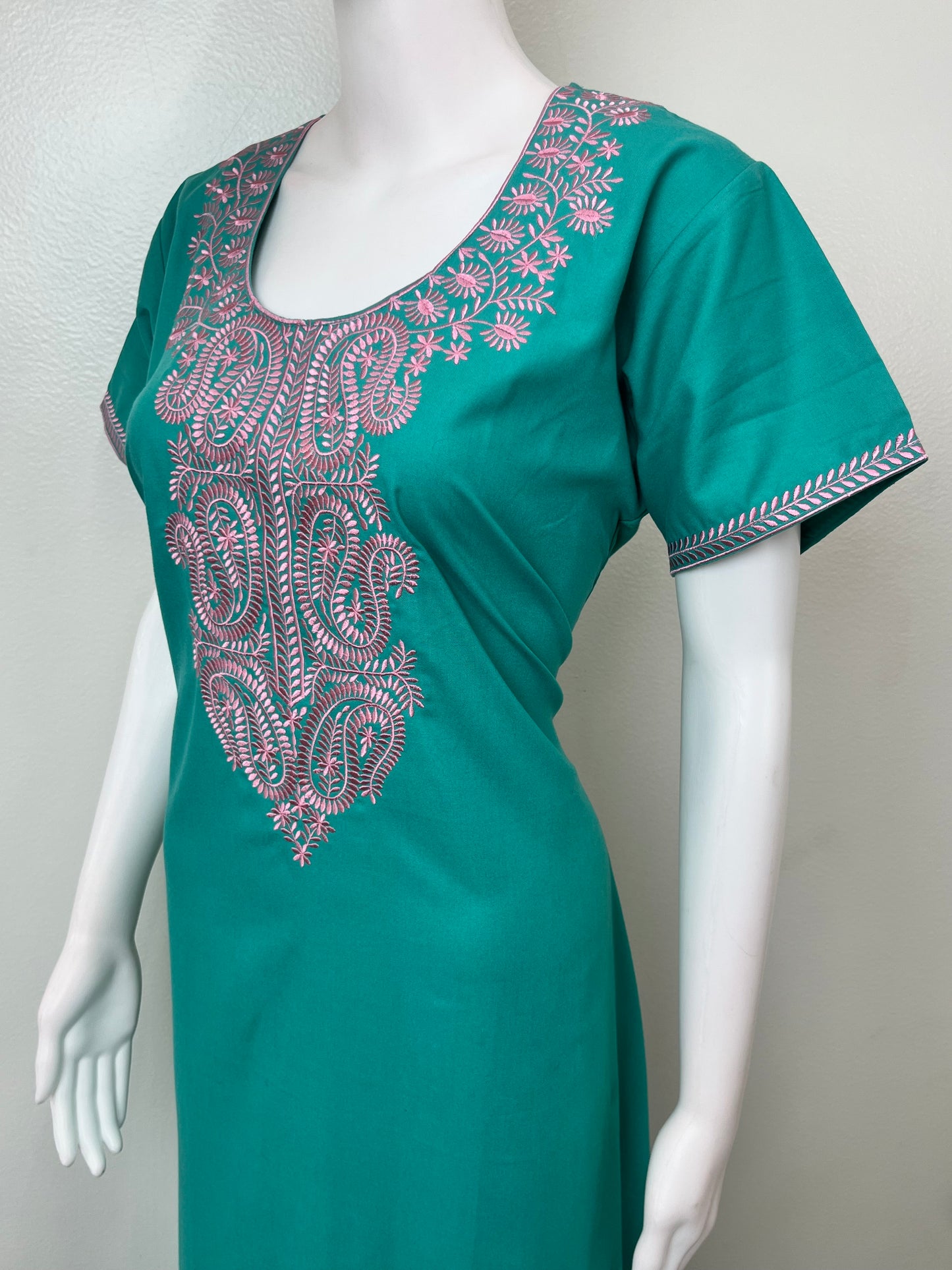 Teal Green Elegant Comfort Spun Nightgown