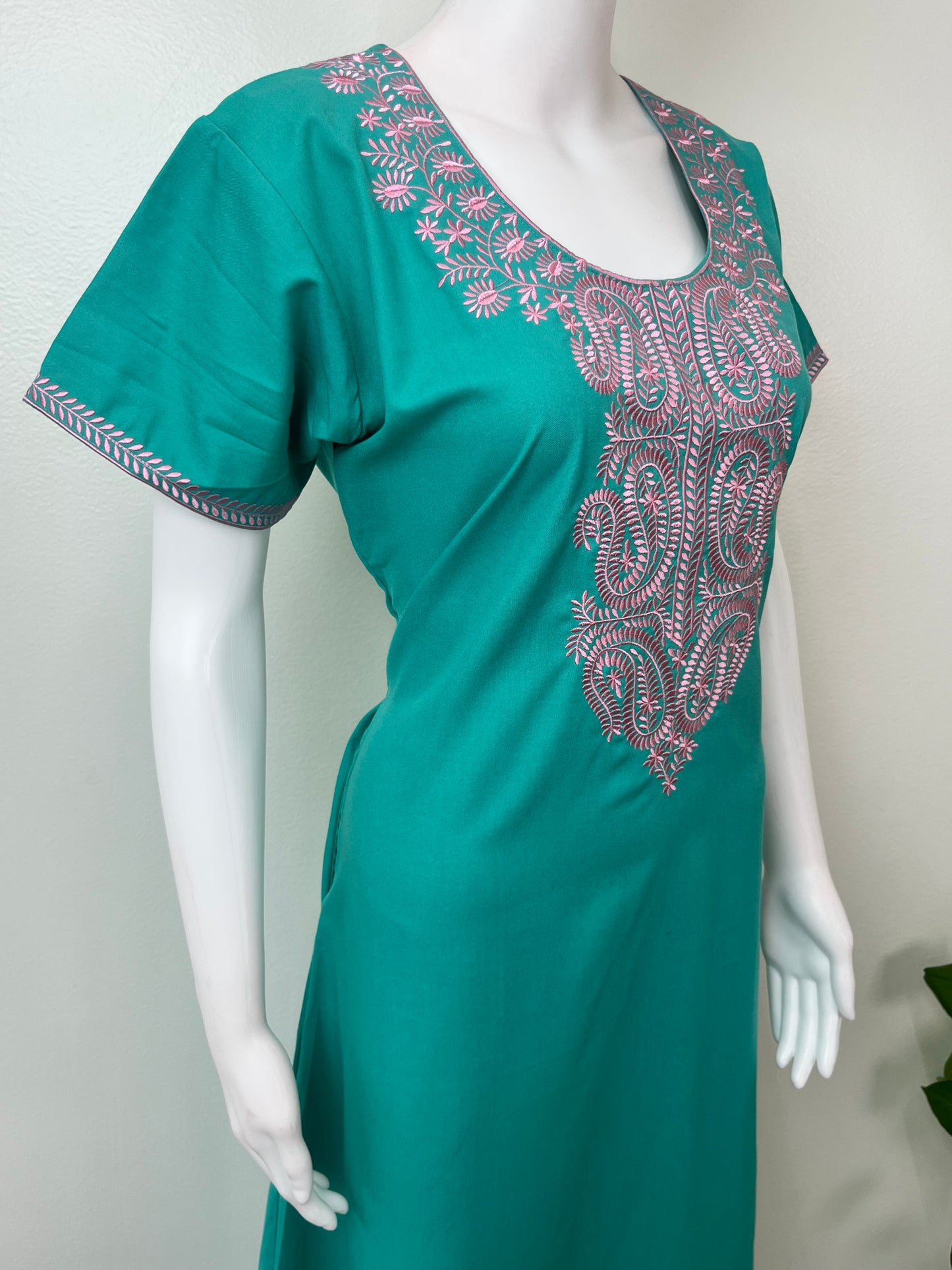 Teal Green Elegant Comfort Spun Nightgown