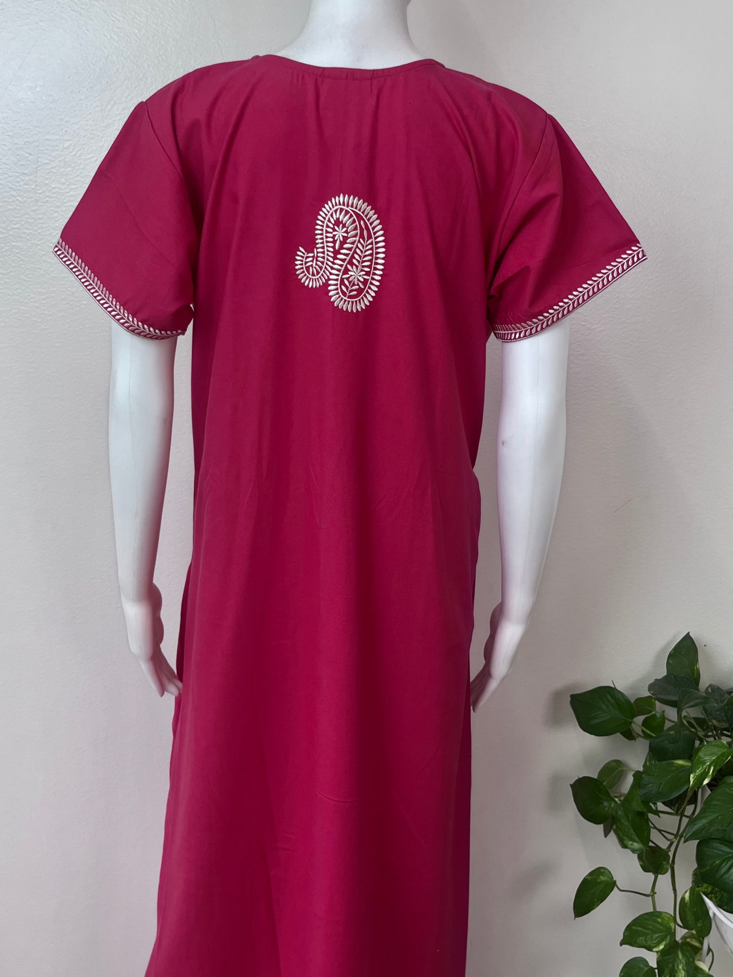 Hot Pink Delicate Embroidery Bizzy Lizzy Nighty