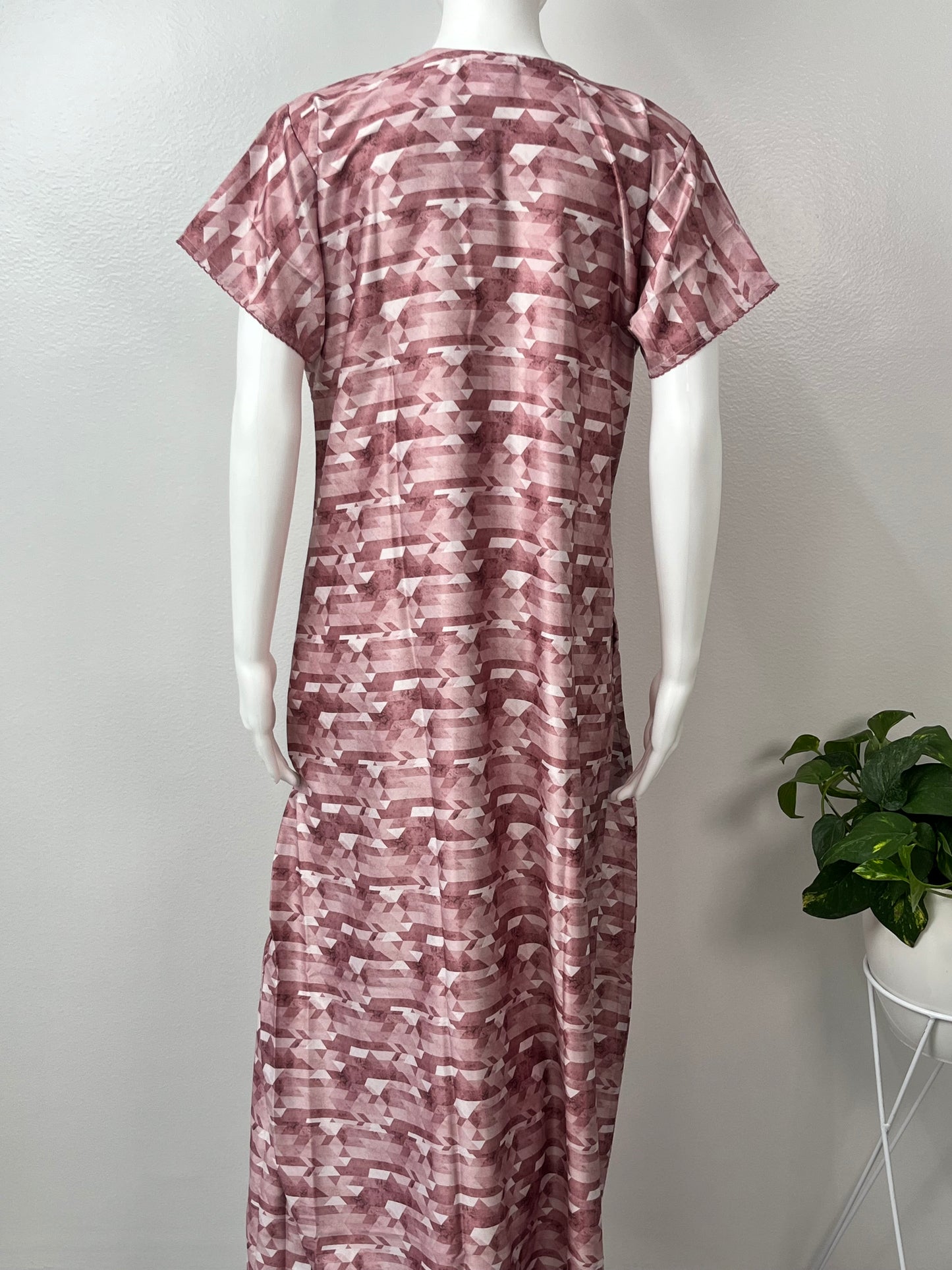 Pink Premium Satin Fabric Nighty Soft, Lightweight