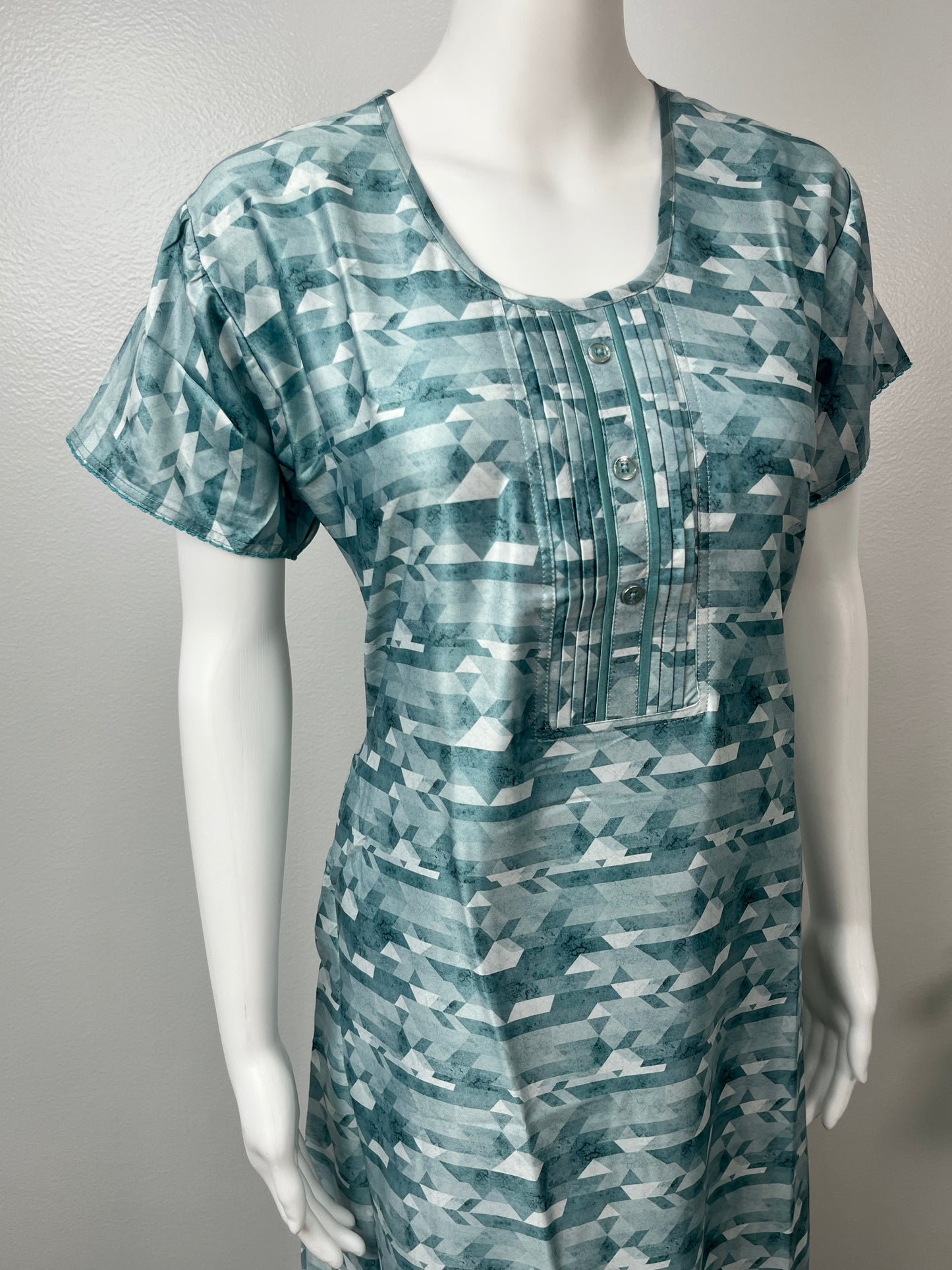 Blue Satin Nightgown Elegant & Classy