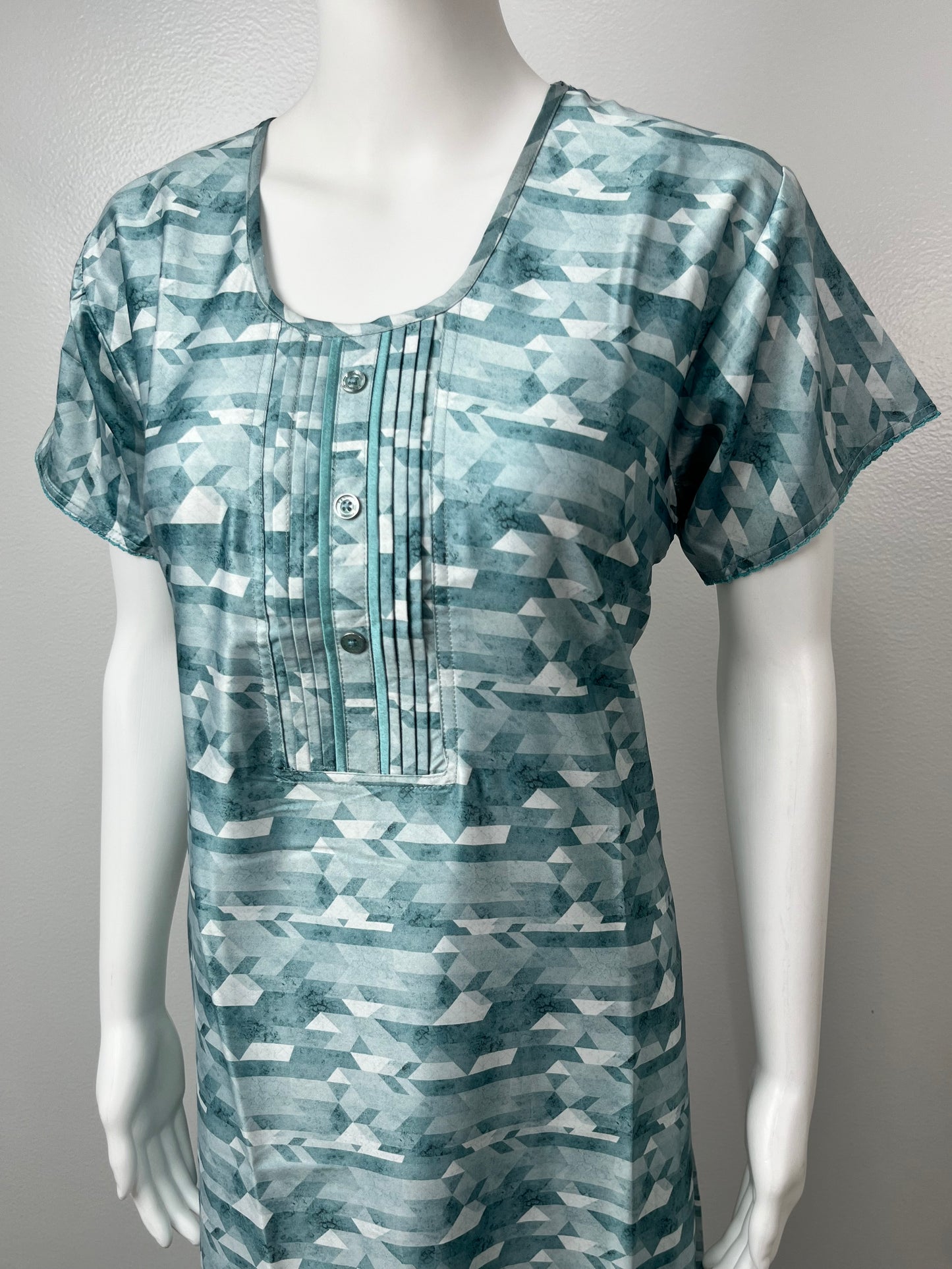 Blue Satin Nightgown Elegant & Classy