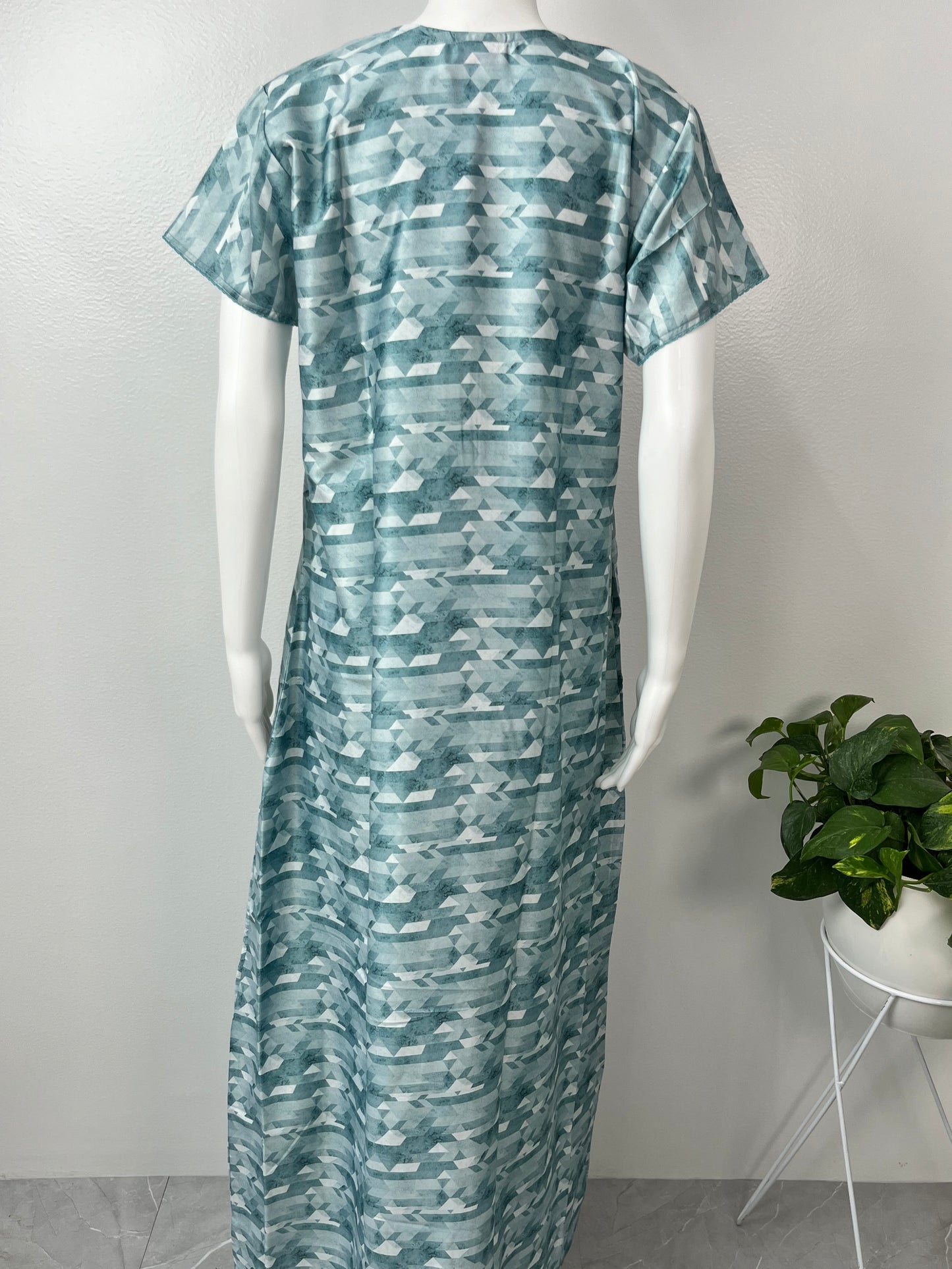 Blue Satin Nightgown Elegant & Classy