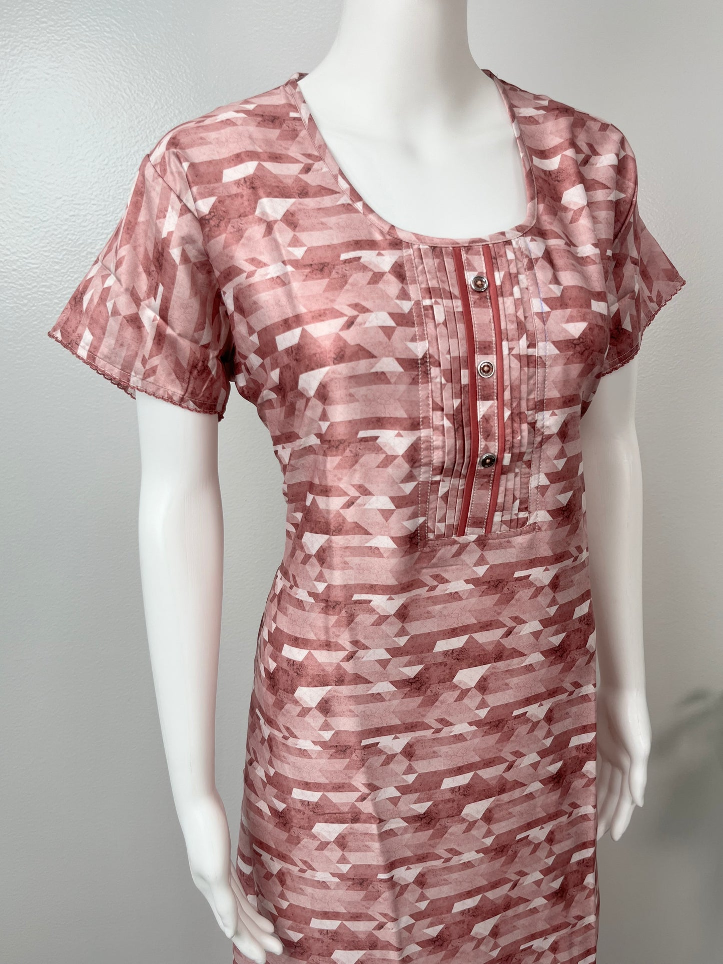Pink Premium Satin Fabric Nighty Soft, Lightweight