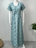 Blue Satin Nightgown Elegant & Classy