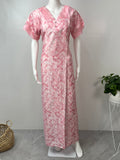 Pink Satin Fabric Nighty Silky Texture