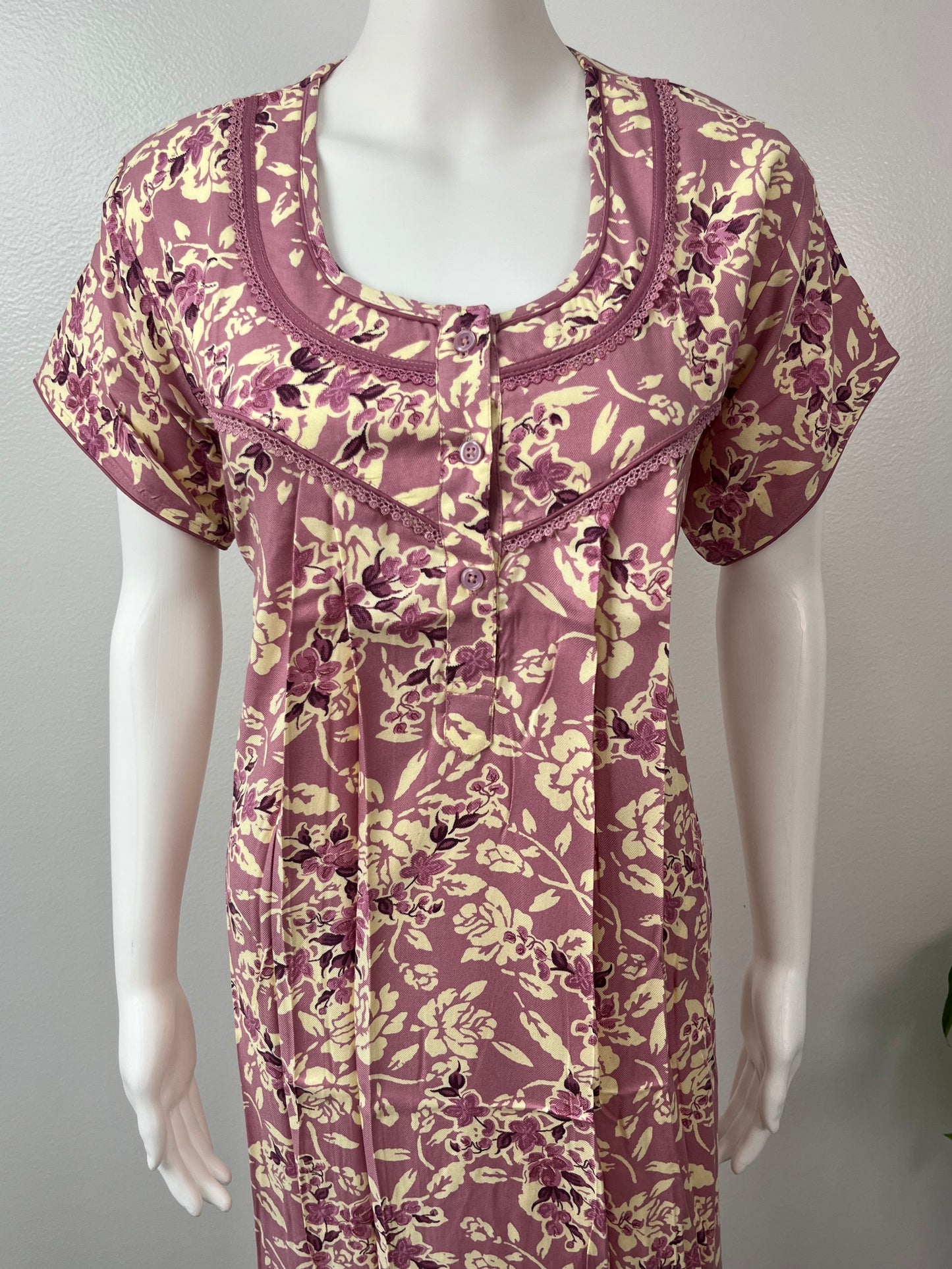Blush Pink Rayon Fabric Nighty Silky Texture