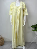 2-Piece Yellow Pure Cotton Nightgown Set