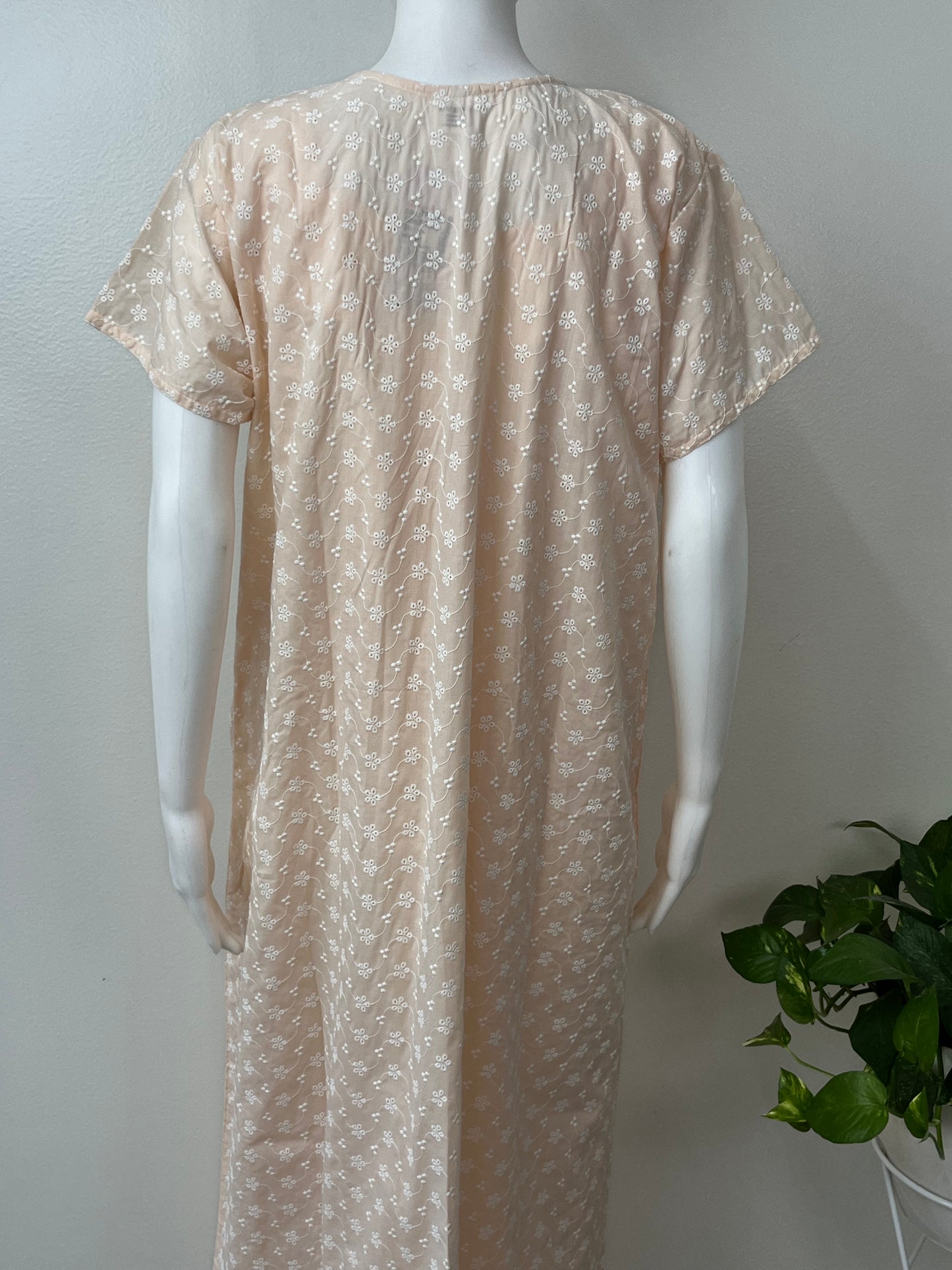 2-Piece Pure Cotton Embroidered Nightgown Set